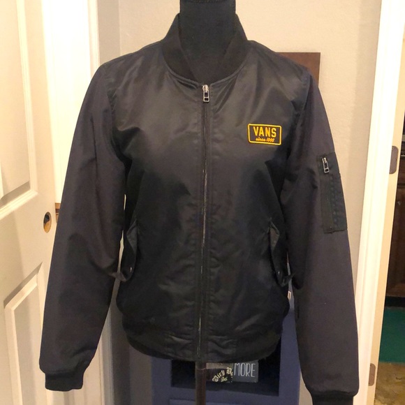 vans black bomber jacket
